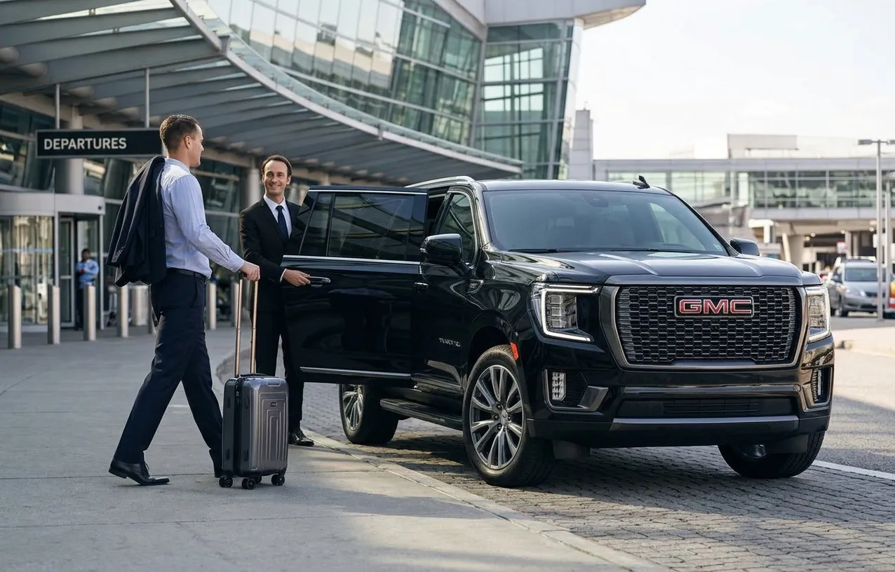 Airport Transportation Professional Boulder car service providing chauffeur and limo transportation to the Denver airport with no surge pricing.